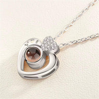 Love Heart Secret Message Locket Necklace Pendant DIY Photo Picture Locket Vintage Gift for Lover Couples Custom Message