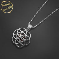 Timeless Bible Necklace with the Seed of Life - Harmony Pendant