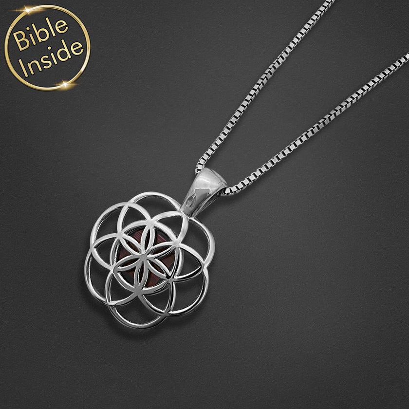 Timeless Bible Necklace with the Seed of Life - Harmony Pendant