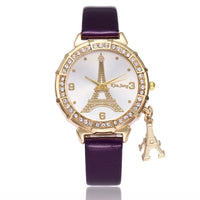 2020 Ladies Watches Fashion Paris Eiffel Tower Watches Women Faux Leather Quartz Watches Relogio Feminino Reloje Mujer Best Gift