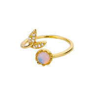 Christmas Zircon Moon Rings for Women Stainless Steel Glowing Moon Star Adjustable Finger Ring Aesthetic Wedding Jewelery Gift Bague Femme