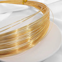 Real Gold Plated Copper Gold-Coated Flexible Wire without Peeling off Gold Injection Semi-Hard Copper Wire Jewelry Accessory