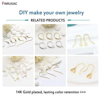 Brass Metal 14K Gold Plated Earring Hooks Accessories Earwires Wholesale Diy Earrings Findings Material