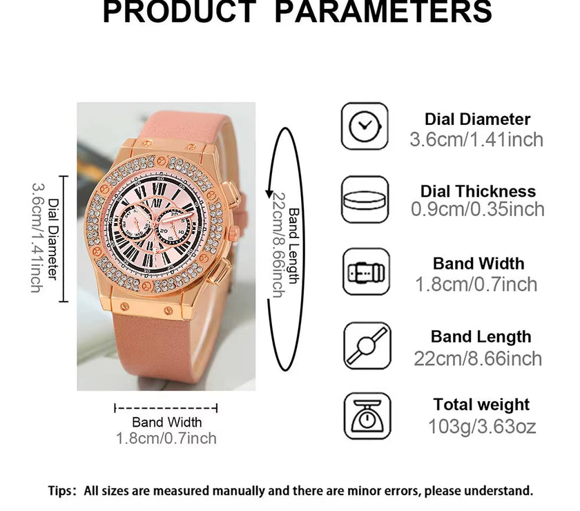 Luxury 3PCS Set Women Casual Leather Watches Quartz Wristwatches & Ladies Heart Bow Wallet Glasses Sunglasses Clock Montre Femme