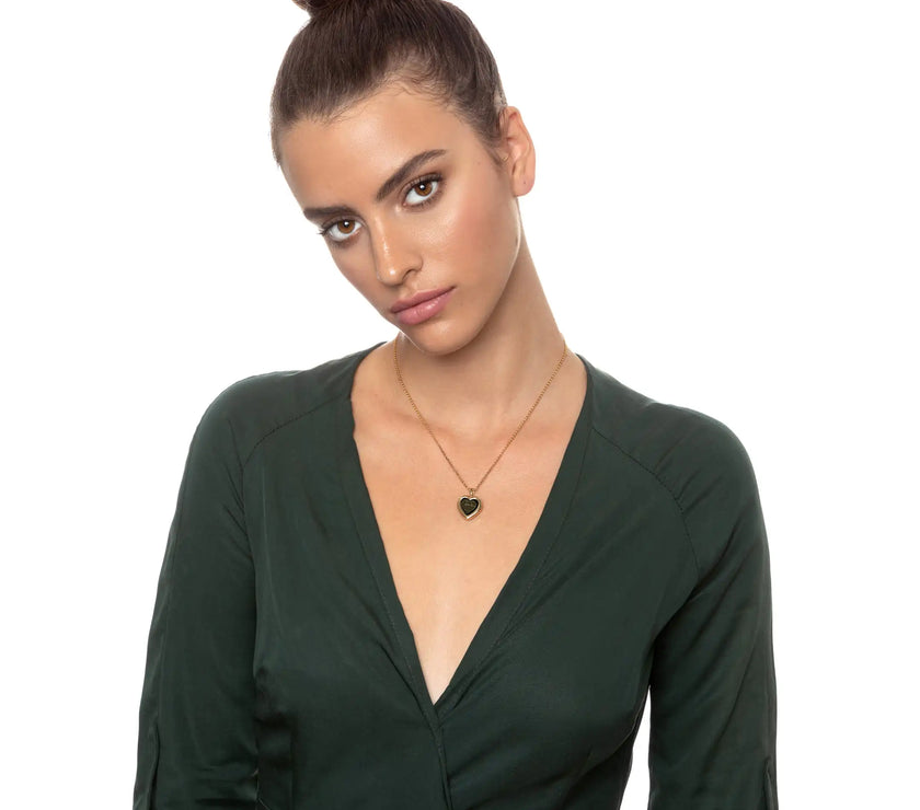 Gold Plated Silver Heart Pendant I Love You Necklace 120 Languages 24k Gold Inscribed