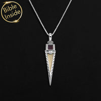 Religious Necklace with the Holy Bible - Guardian Arrow Pendant