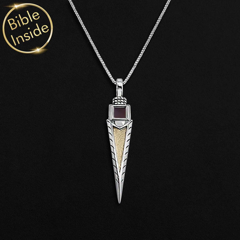 Religious Necklace with the Holy Bible - Guardian Arrow Pendant