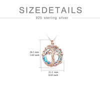 Professional Valentines Day Gifts for Women Sterling Silver Tree of Life Necklace for Women Celtic Knot Moon Necklace Purple Crystal Tree of Life Jewelry Valentines Day Gifts