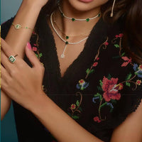 Valentine'S Day Gift Heart Design Fashion Jewelry Gold Color 3Mm CZ Tennis Chain Colorful Heart Stone Choker Necklace