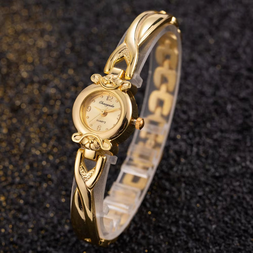 Bracelet Clasp Simple Elegant Small Women'S Watches Luxury Brand Gold Wrist Watches for Women Ladies Quartz Watches for Girls Montre Femme