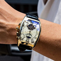 Men'S Watches Fashion Moon Phase Tourbillon Watches Men Automatic Mechanical Wristwatches Relogio Masculino Reloj Hombre