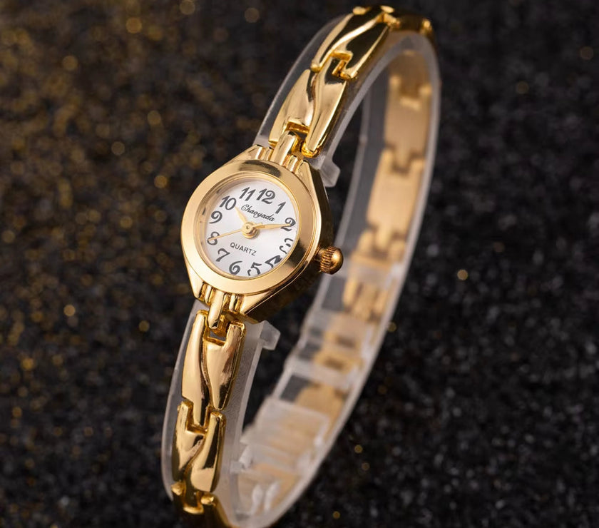 Bracelet Clasp Simple Elegant Small Women'S Watches Luxury Brand Gold Wrist Watches for Women Ladies Quartz Watches for Girls Montre Femme