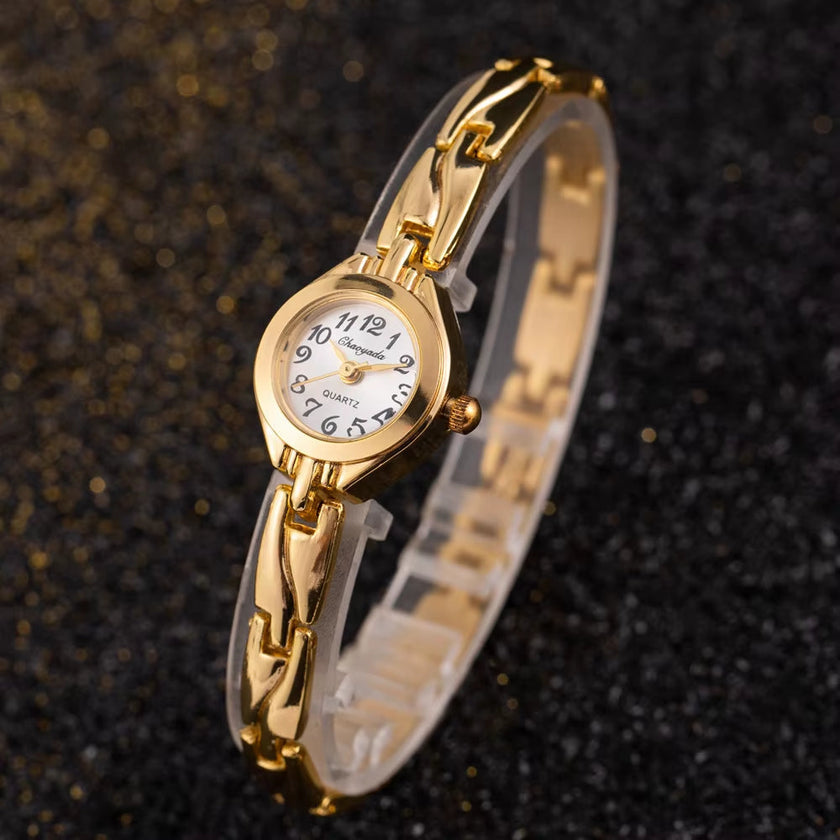 Bracelet Clasp Simple Elegant Small Women'S Watches Luxury Brand Gold Wrist Watches for Women Ladies Quartz Watches for Girls Montre Femme