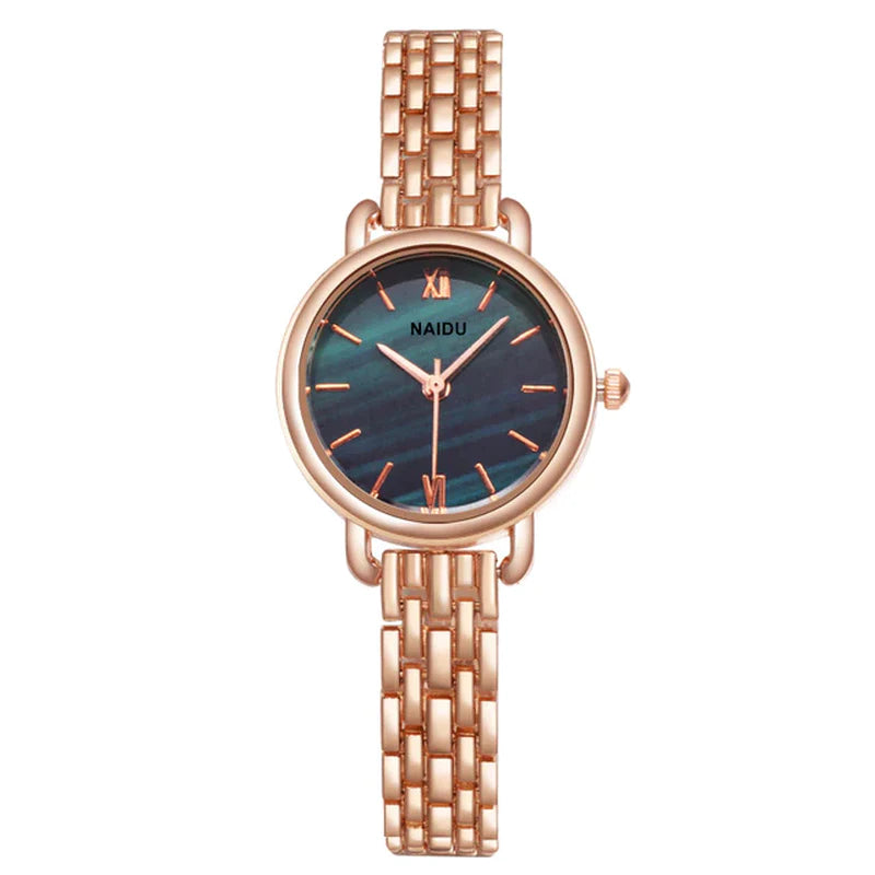 Luxury Women Watches New NAIDU Rose Gold Silver Ladies Bracelet Watch Womens Quartz Dress Wristwatch Feminino Reloj Mujer Kol Saati