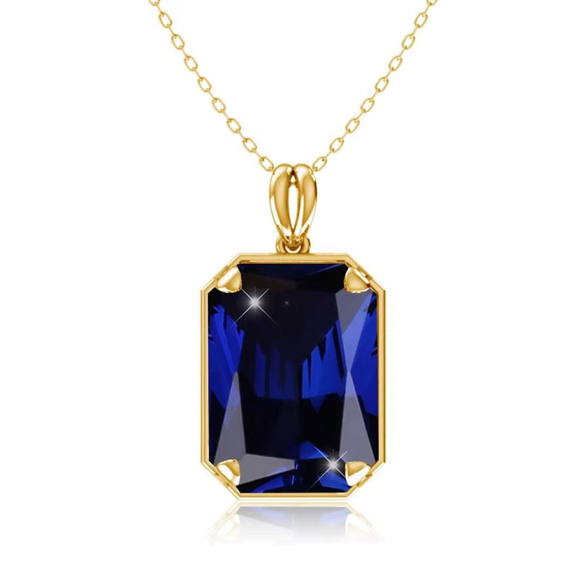 Wedding Gifts Jewelry 14K Gold Real Pendant for Women 925 Sterling Silver Pendants and Necklaces Birthstone Aquamarine Fine Jewelry Wedding Gifts