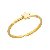 Christmas Zircon Moon Rings for Women Stainless Steel Glowing Moon Star Adjustable Finger Ring Aesthetic Wedding Jewelery Gift Bague Femme
