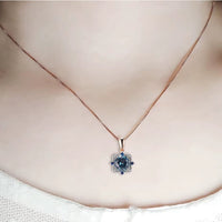 Real 925 Sterling Silver Jewelry Sets London Blue Topaz Created Gemstone for Women Birthday Wedding Fine Jewelry Rose Gold Plate