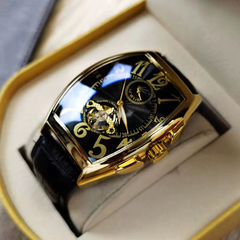 Men'S Watches Fashion Moon Phase Tourbillon Watches Men Automatic Mechanical Wristwatches Relogio Masculino Reloj Hombre