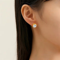 Moissanite Earrings 18K Gold 100% Real with Certificate Luxury AU750 Jewelry for Women K Gold Earring Studs Trend Present
