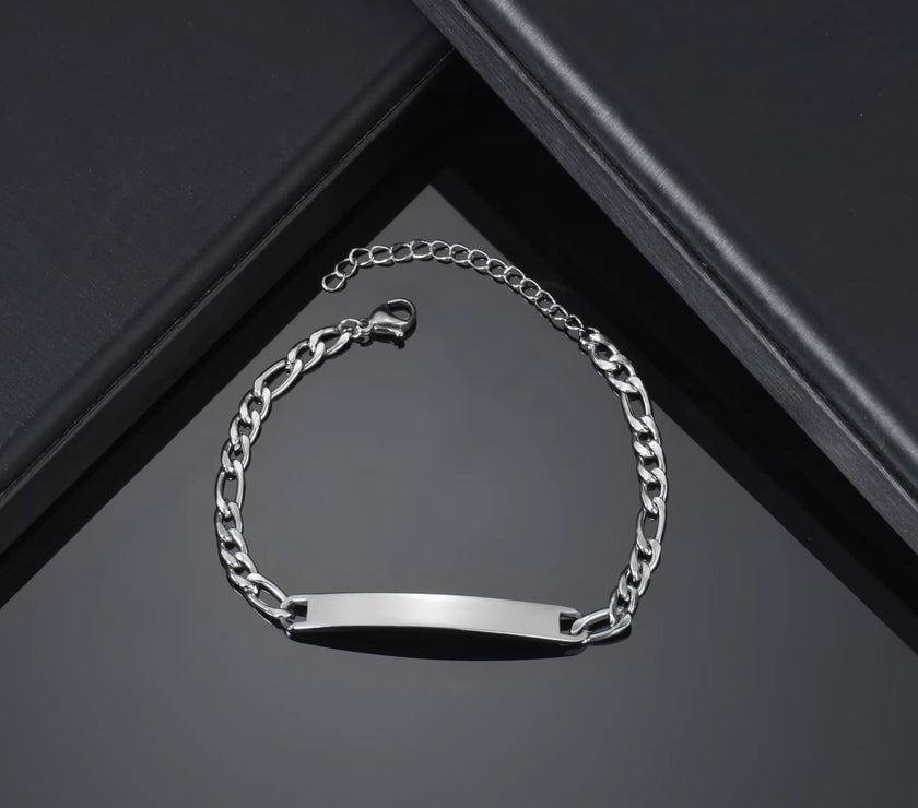 Sifisrri Engraved Name Letter Date Bracelets Women Men Stainless Steel Adjustable Bangles for Boys Girls Kids Jewelry Gift