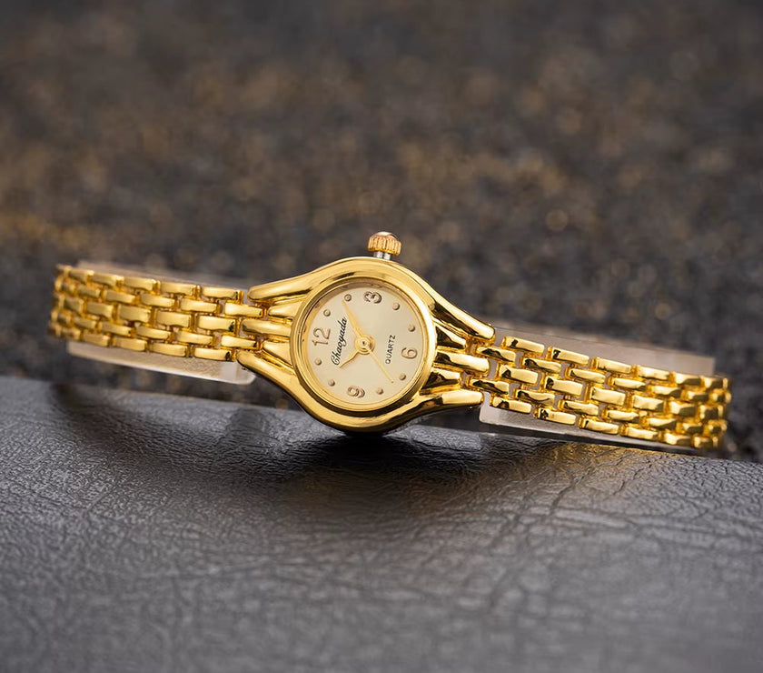 Bracelet Clasp Simple Elegant Small Women'S Watches Luxury Brand Gold Wrist Watches for Women Ladies Quartz Watches for Girls Montre Femme
