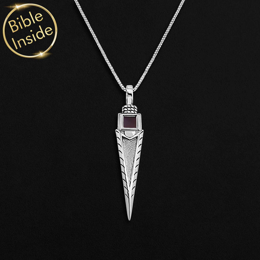 Religious Necklace with the Holy Bible - Guardian Arrow Pendant