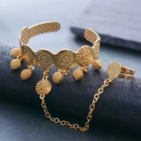 Gold Color Coin Banglesfor Girl Baby Bracelet Islam Muslim Arabic Currency Money Gold Bracelets Bangle Jewelry Birthday Gift