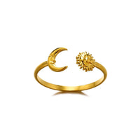 Christmas Zircon Moon Rings for Women Stainless Steel Glowing Moon Star Adjustable Finger Ring Aesthetic Wedding Jewelery Gift Bague Femme
