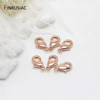 14K Real Gold Plated 10Mm 12Mm Lobster Clasps for Jewelry Making Handmade DIY Bracelets Necklace Clasp Fittings
