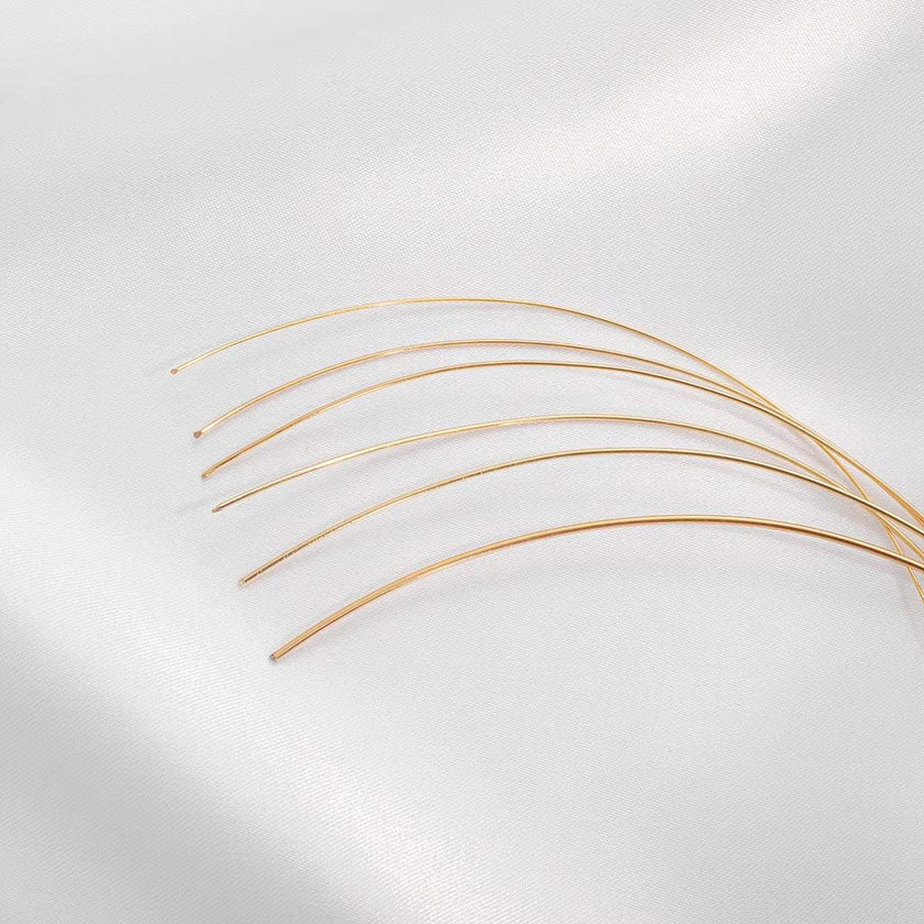 Real Gold Plated Copper Gold-Coated Flexible Wire without Peeling off Gold Injection Semi-Hard Copper Wire Jewelry Accessory