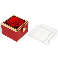 Custom Double Heart Engraved Name Steel Necklace Eternal Rose Box for Women Creative Surprise Confession Proposal Gifts