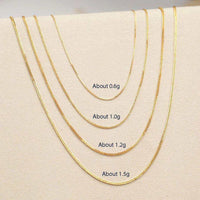 YUNLI Real 18K Gold Necklace Match Pendant Chain Solid AU750 Chopin Chain for Women Fine Jewelry Wedding Gift