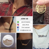 Hip Hop Iced Out Custom Name Pendant Necklaces Engraved Any Language Choker Pendants Women/Men Jewelry Gift
