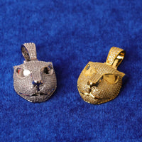 Animal Leopard Head Pendant Real Gold Plated Rapper Hip Hop Jewelry