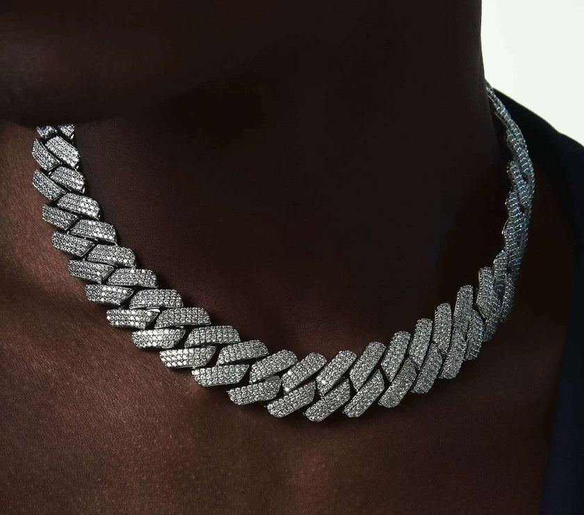 High Quality Iced Out Men Jewelry 5A Cz Hip Hop New Micro Pave 19Mm Cuban Link Chain Big Heavy Chunky Necklace for Men Boy