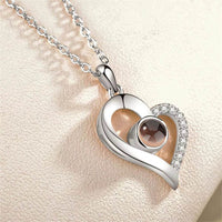 Love Heart Secret Message Locket Necklace Pendant DIY Photo Picture Locket Vintage Gift for Lover Couples Custom Message