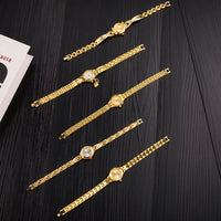 Bracelet Clasp Simple Elegant Small Women'S Watches Luxury Brand Gold Wrist Watches for Women Ladies Quartz Watches for Girls Montre Femme