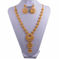 Dubai Gold Color Earrings/Necklaces/Jewelry Sets for Women Gold Color African/Nigeria Jewellery Gifts Band Gift Box
