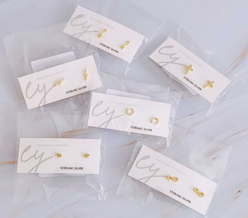 Mini Sparkle Mini Stud Sterling Silver Earrings