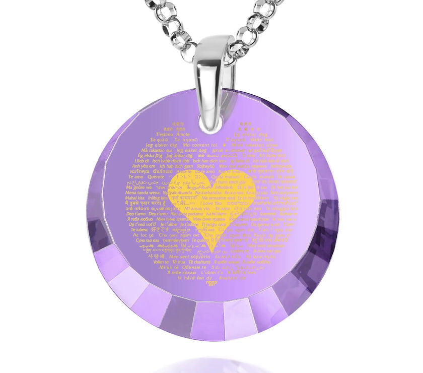 Silver I Love you Necklace
