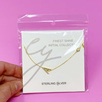 Beautiful Finest Shine Initial Sterling Silver Necklace