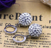 Crystal Ball Pendant and Princess Stud Earrings Set