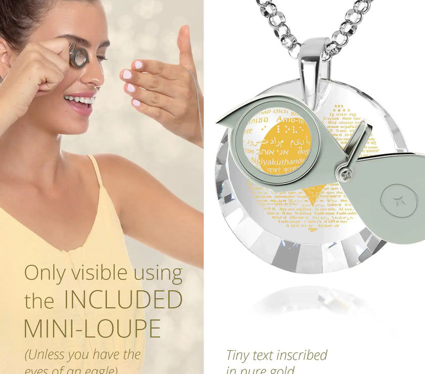 Silver I Love you Necklace
