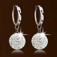 Crystal Ball Pendant and Princess Stud Earrings Set