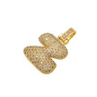 Women ZHUKOU Delicate and Fat 26 Gold Color Letter Pendant for Women Handmade DIY Necklace Earrings Jewelry Accessories Mode: VD614
