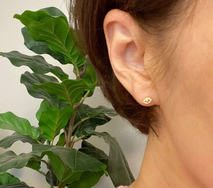 Mini Sparkle Mini Stud Sterling Silver Earrings