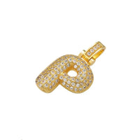 Women ZHUKOU Delicate and Fat 26 Gold Color Letter Pendant for Women Handmade DIY Necklace Earrings Jewelry Accessories Mode: VD614