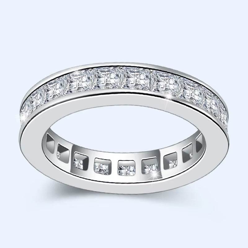 100% Real Natural Moissanite Ring for Women Fine Anillos De Bizuteria 925 Jewelry 18K Gold Ring with Box