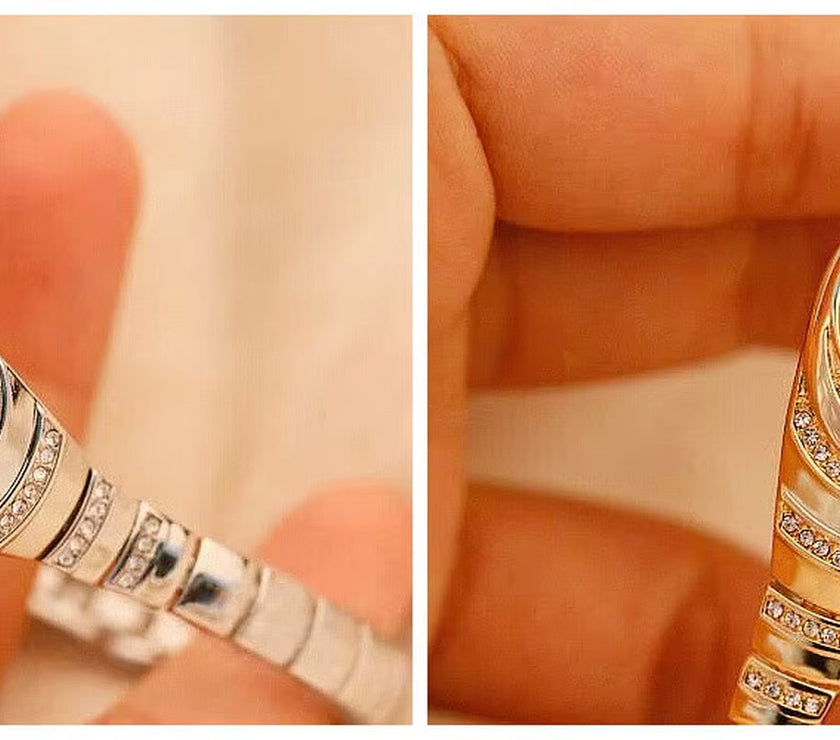 Ladies Quartz Wrist Watches Dress Watch Women Crystal Diamond Watches Gold Silver Clock Women Montre Femme
