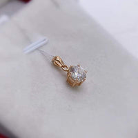Real 18K White Gold Pendant 1CT Moissanite Necklace 6.5MM VVS Lab Diamond Rose Gold Fine Jewelry for Women Engagement Gift Au750